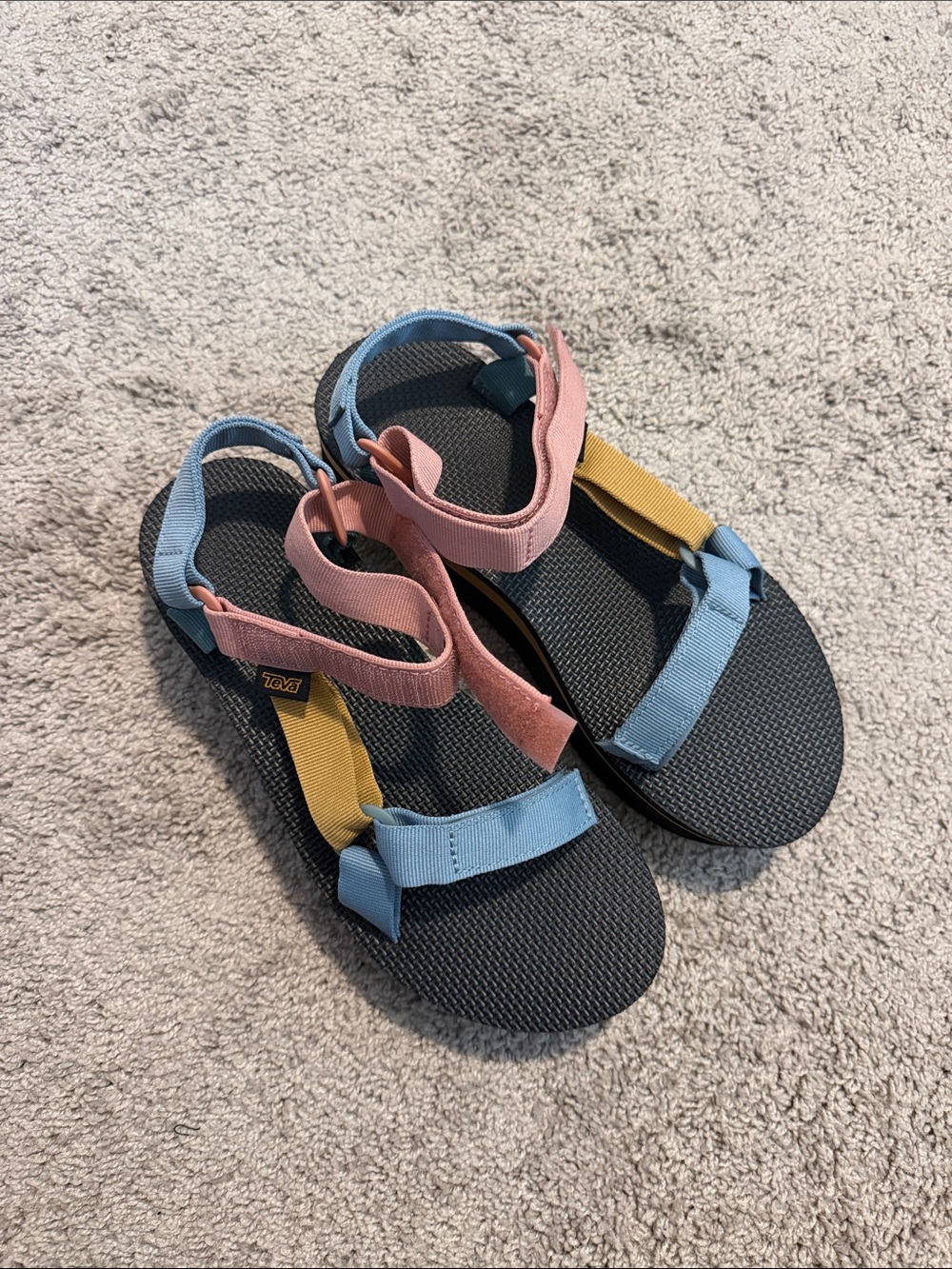 Teva Women’s Colorblock Strap Sandals - Pink, Blue & Yellow